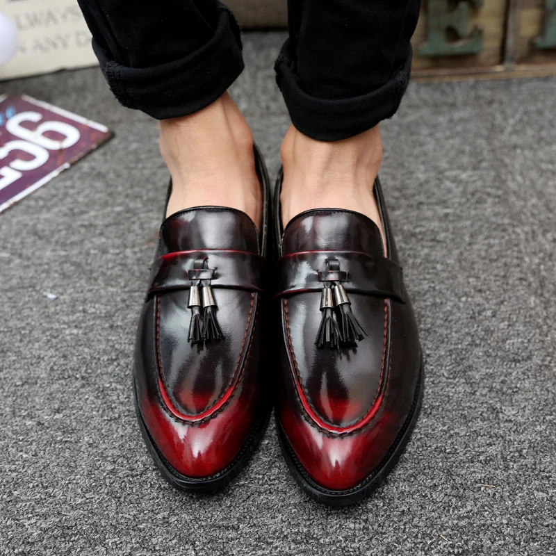 WOLF WHO Classic Men Shoes Breathable Comfortable Men Loafers Luxury Brand Men Dress Shoes For Wedding Dating Men's Flats X-199