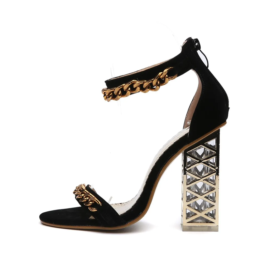 Женская Повседневная модная обувь на высоком каблуке с открытым носком