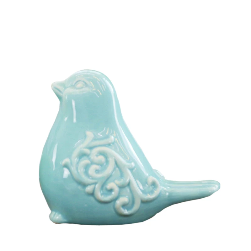 Американские и европейские Винтажные белые керамические птицы украшения для