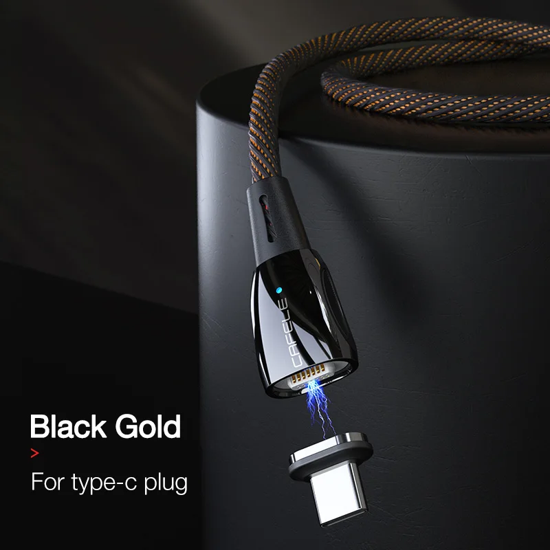 For type-c cable bla Cafele новейший QC 3,0 Магнитный Micro USB кабель для iPhone Магнитный usb type C зарядный кабель для Xiaomi huawei магнитное зарядное устройство - Цвет: For type-c cable bla