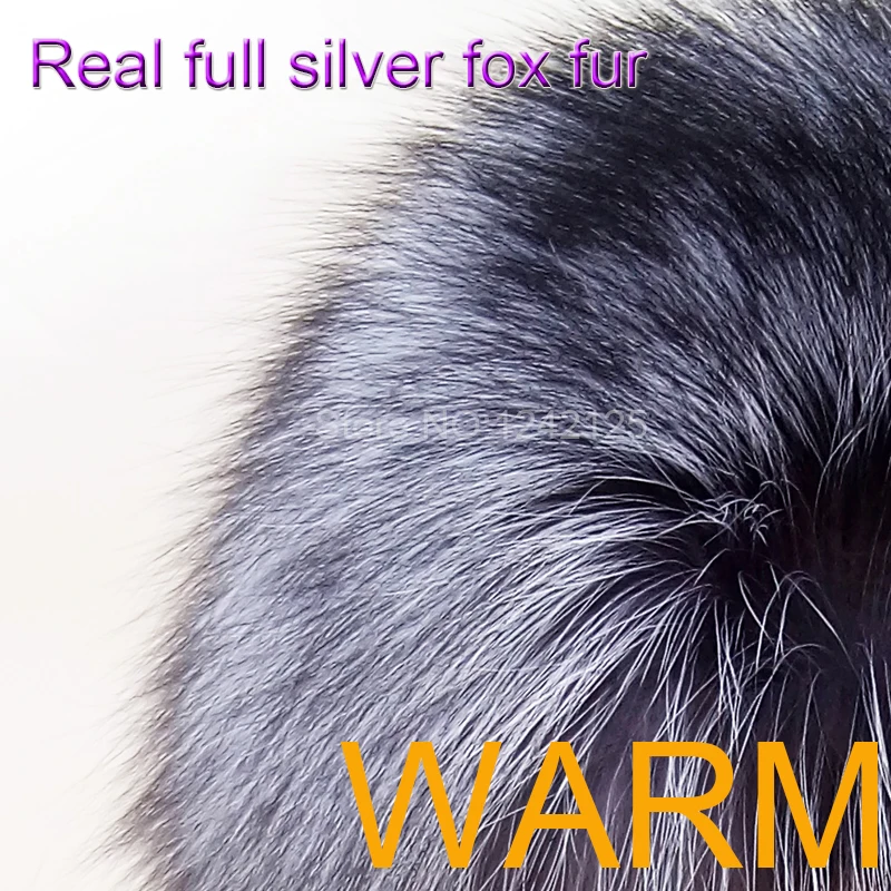 Новая зимняя шапка из натурального меха серебристой лисы для России женщин