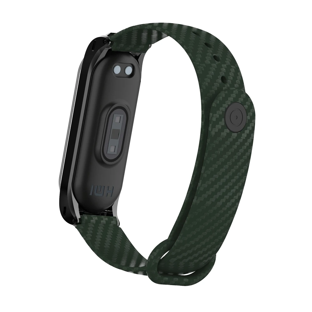 Hangrui mi Band 4 силиконовый чехол из углеродного волокна для Xiaomi mi band 4 ремешок металлический каркас браслет mi band 3 ремешок из нержавеющей стали