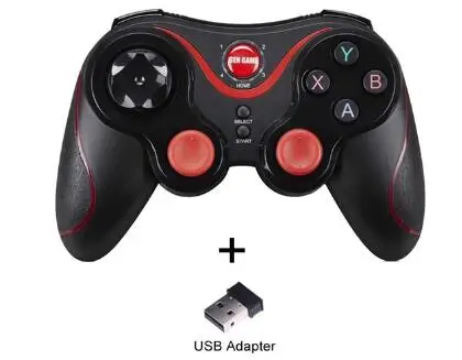 T3 plus with adapter T3 беспроводной Bluetooth геймпад пульт дистанционного управления Джойстик PC игра управление Лер для смартфона/планшета PK S3 управление Лер посылка - Цвет: T3 plus with adapter
