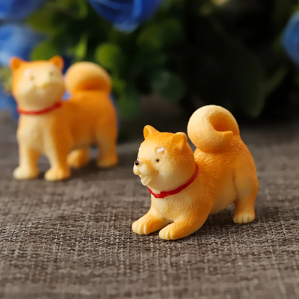 1 шт. Фея Сад Микро пейзаж животных модель щенка миниатюрная Akita Собака Статуэтка