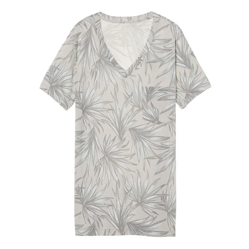 WLLW Women Loose Blouse Shirt Top Short Sleeve V Neck Summer Tops Floral Print Casual |