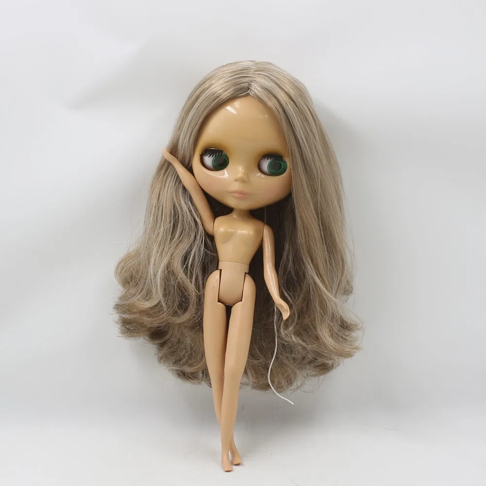 Обнаженная кукла Blyth смешанные волосы загар кожа Модная Кукла фабрика 20171026|nude blythe