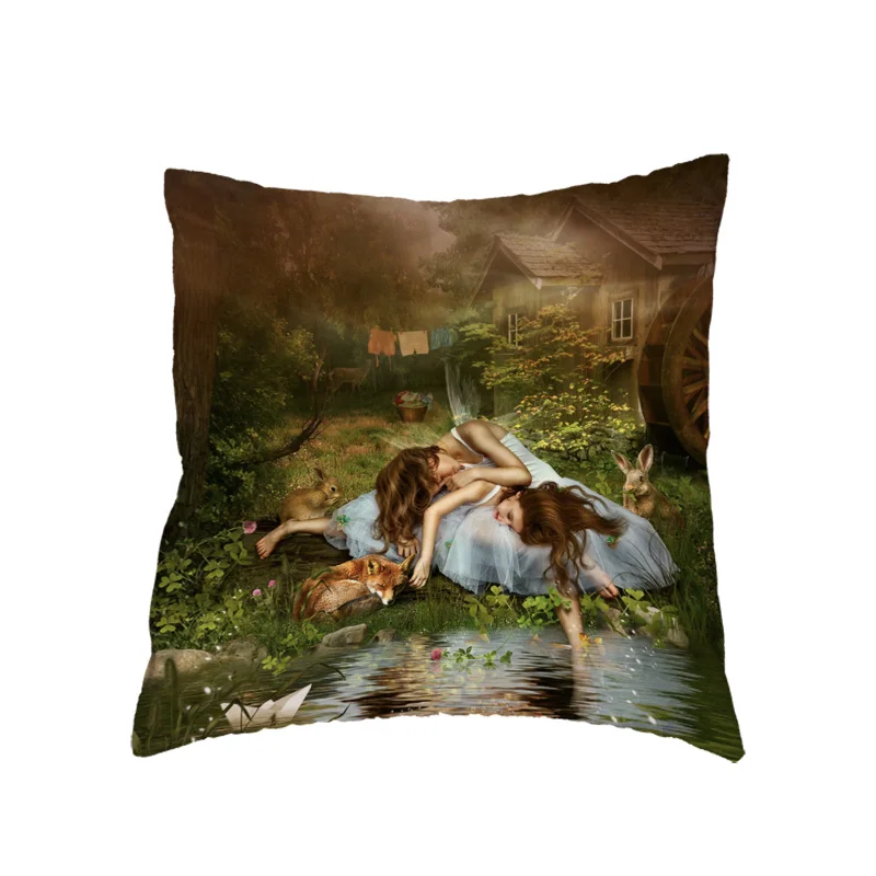 Легендарная история пледы наволочка богиня Русалка Луна печатные забавные