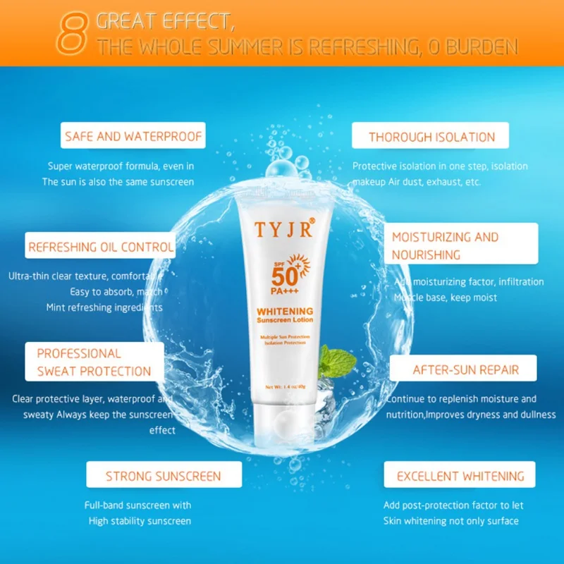 SPF50+ отбеливающий крем для тела/лица солнцезащитный крем для кожи антивозрастной увлажняющий солнцезащитный крем для лица
