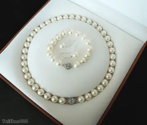 Высокое качество для женщин Ms. jewelry 10 мм белая жемчужина 18KWGP Хрустальная застежка
