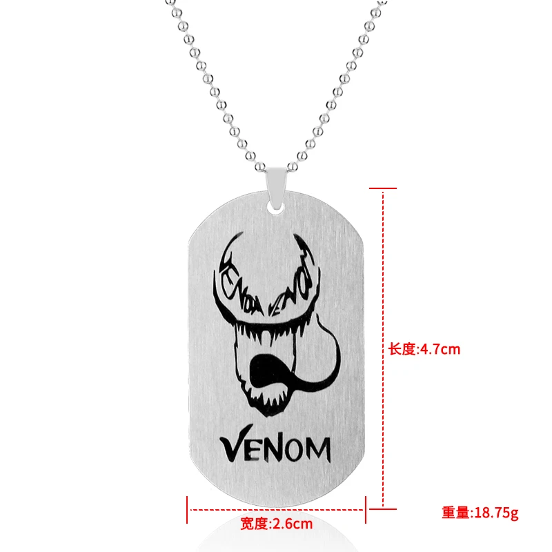 Модные Мстители яд фигурка ожерелье Marvel Человек-паук брелок кулон мужские