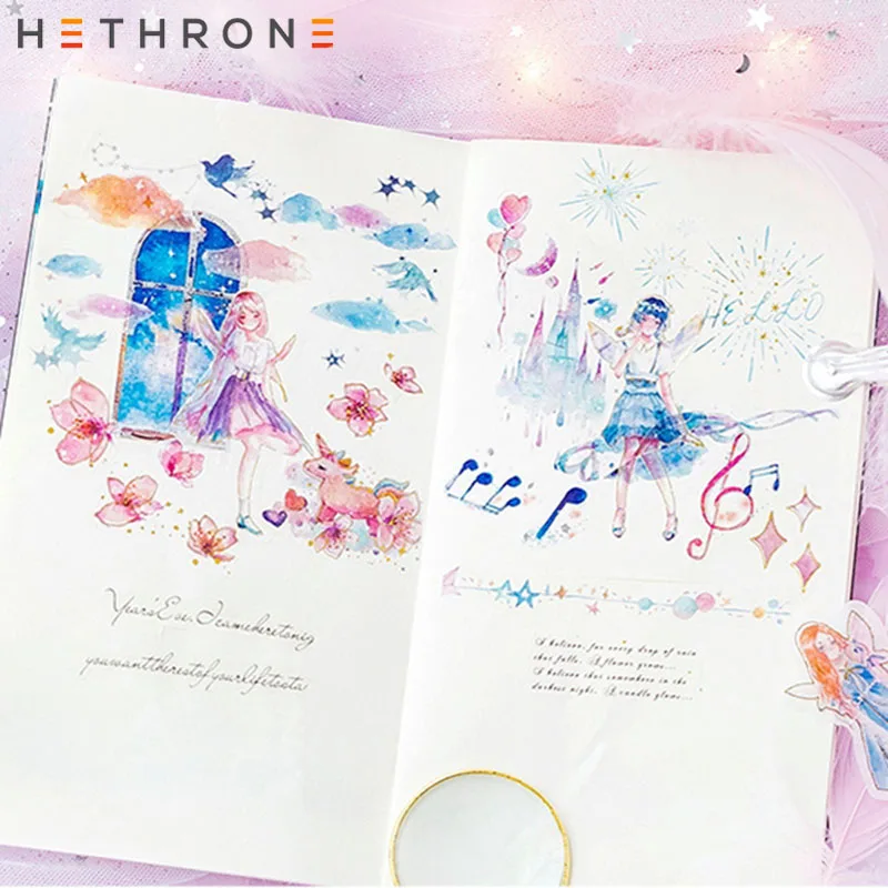 Hethrone 60 шт Сказочный эльф акварельный стикер канцелярский бумажный журнал DIY фото