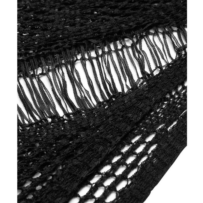 Женское трикотажное бикини Пляжное платье без рукавов прозрачное с кисточками