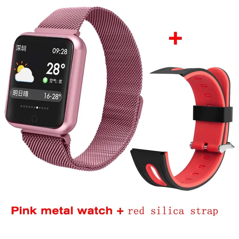 metal add silica Greentiger P68, умный Браслет, мульти-спортивный браслет, IP68, водонепроницаемый фитнес-трекер, Смарт-часы для мужчин и женщин - Цвет: metal add silica