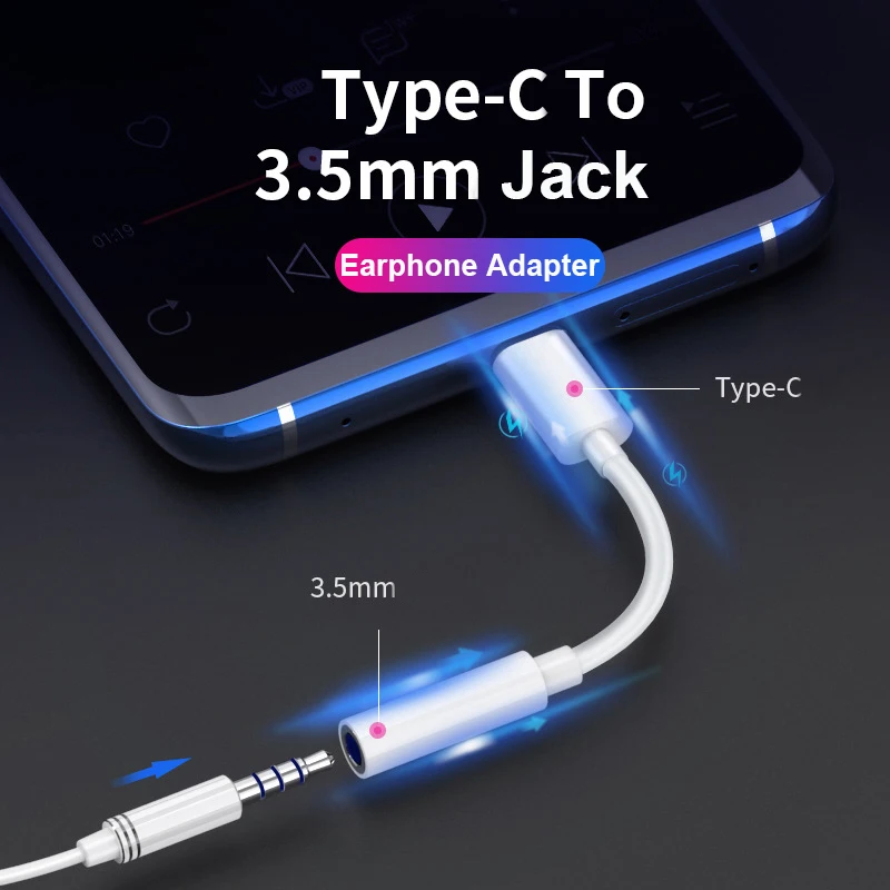 Адаптер для наушников type C 3 5 Jack Xiaomi 6 6x8 Mix2 2 S USB до мм AUX кабель конвертер huawei P20 mate 10
