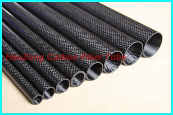 

H-2pcs 8MM OD x 4MM ID x 500MM (0.5m) 100% full carbon/ 3k Carbon Fiber tube / Tubing shaft, 3K High Gloss/ Model DIY 8*4