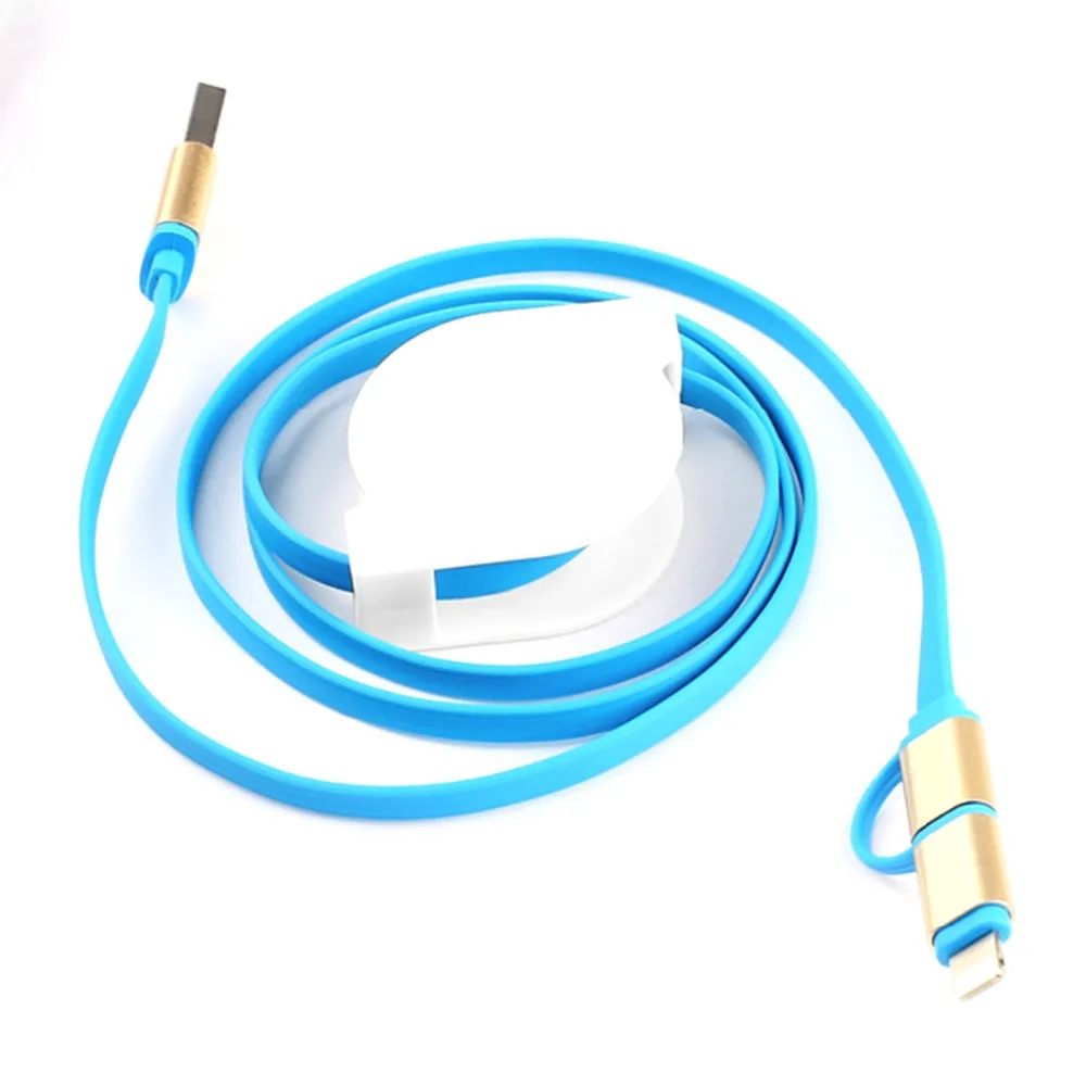 Дело hotgo 2 в 1 USB кабель для молнии IPhone X 8 7 SE Micro Android Зарядное устройство данных