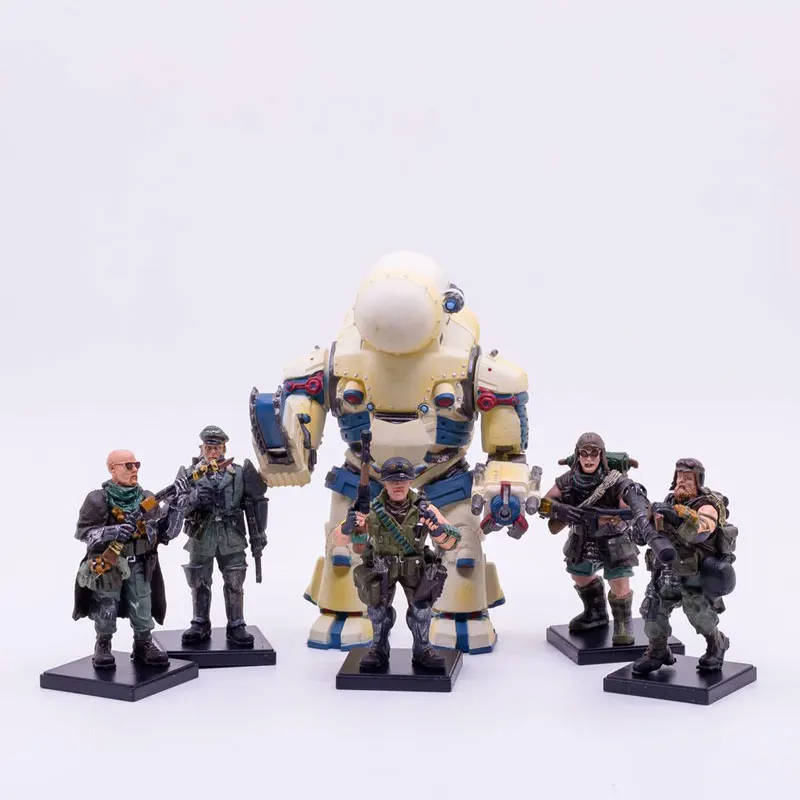 1/25 экшн фигурки JOYTOY (5 шт./компл.) пустынные Гангстерские солдаты и Mecha CAIM MECHA