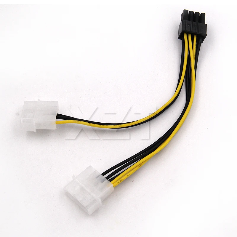 Кабель-переходник для видеокарты PCI Express с 2x Molex 4-контактного на 8-контактный PCI-e, 6 дюймов, 1 шт. - Адаптер Molex на PCIe 8-контактный (art.: 3920da2f4dbeb) - 3920da2f4dbeb