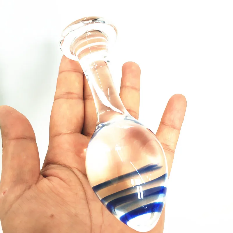 45mm Large crystal butt plug vagina ball big pyrex glass anal dildo bead fake penis adult masturbate sex toys for women men gay |
