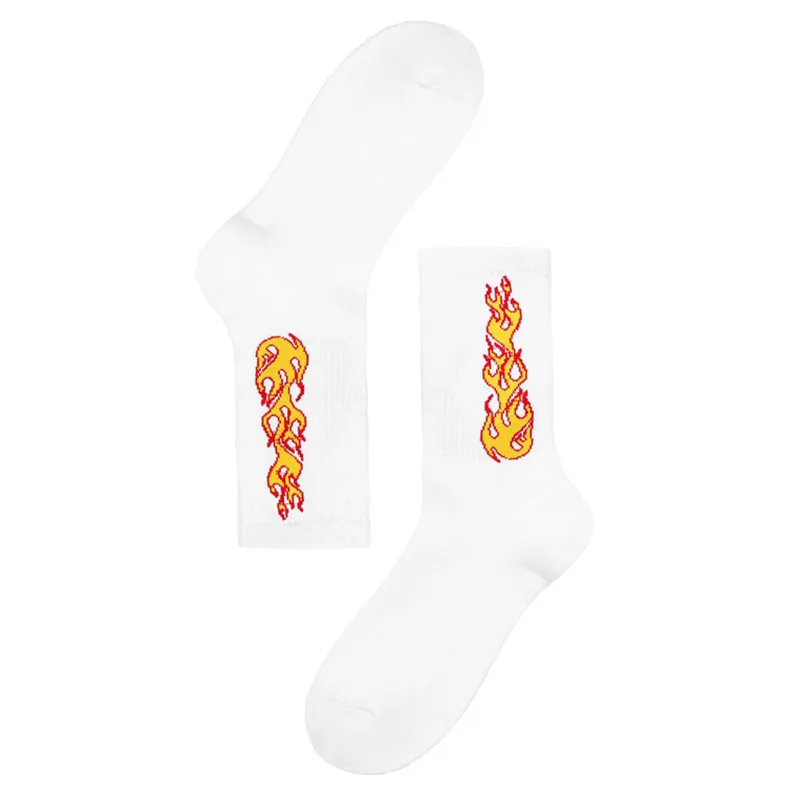 Aelfric Eden летние счастливые мужские носки с принтом пламени модные жаккардовые в
