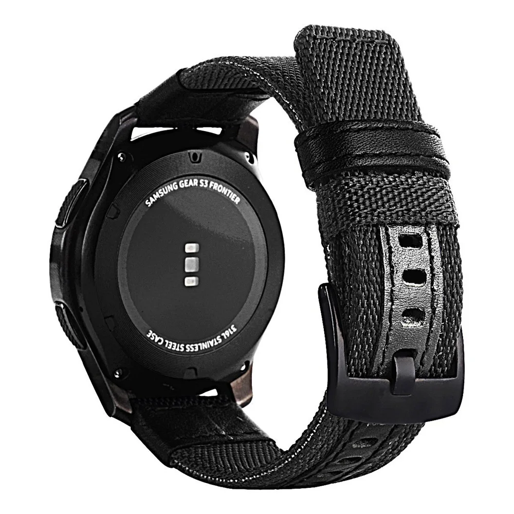 Ремешок для часов SIKAI 22 мм из кожи и нейлона универсальный ремешок Samsung Gear S3