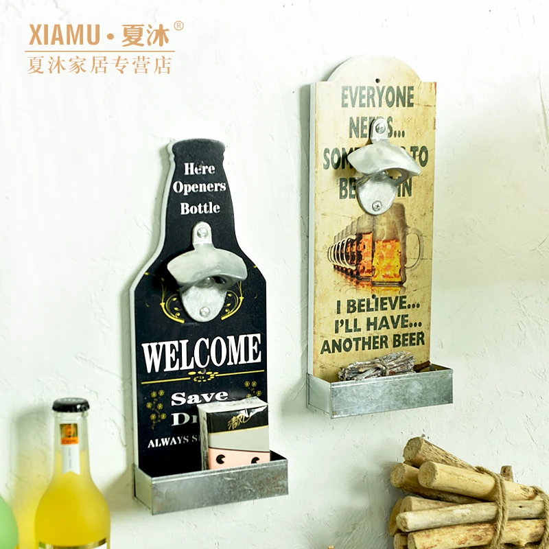 Сохраняющий воду напиток пиво в форме пива Настенный Открыватель для бутылок