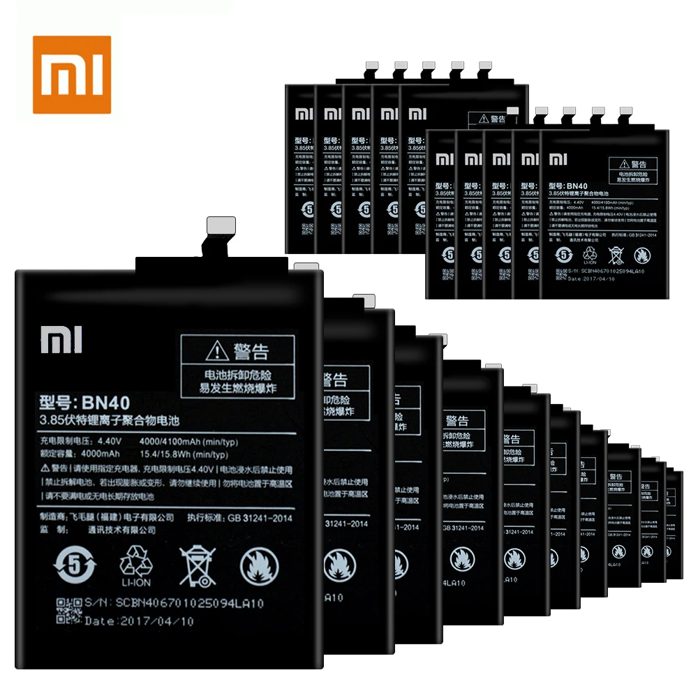 Сменный аккумулятор BN40 для Xiaomi Redmi 4 Pro Prime аккумуляторная батарея Akku телефона 20 шт.