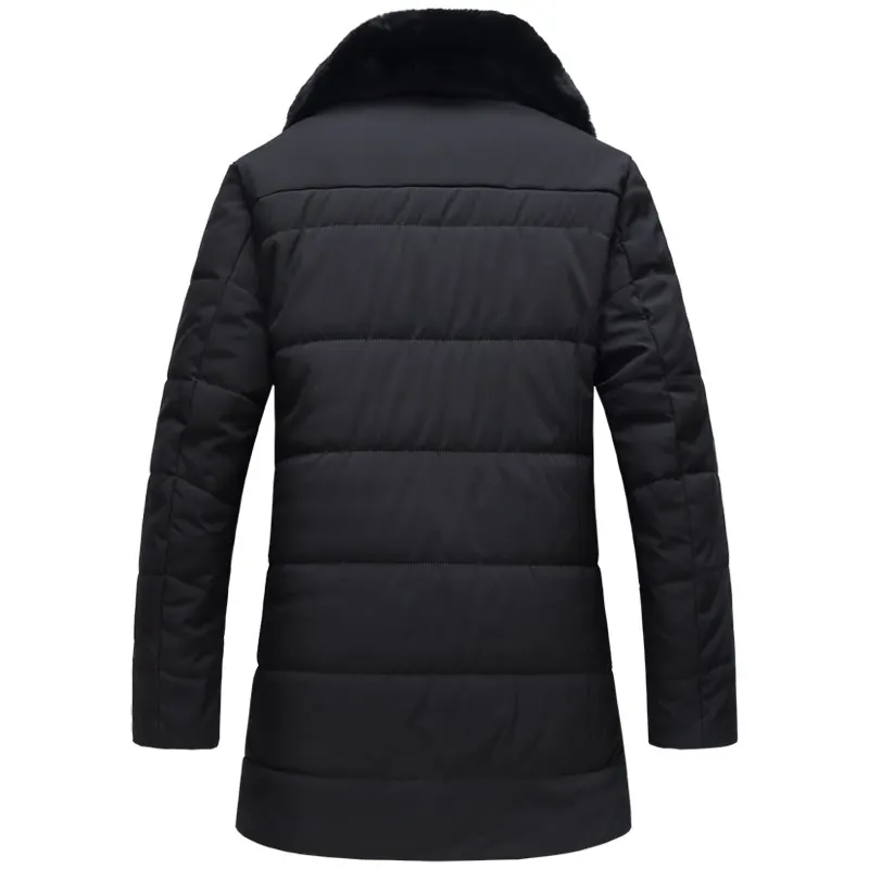 LONMMY 6XL 7XL зимняя куртка для мужчин Мех животных парка пальто будущих мам и куртки