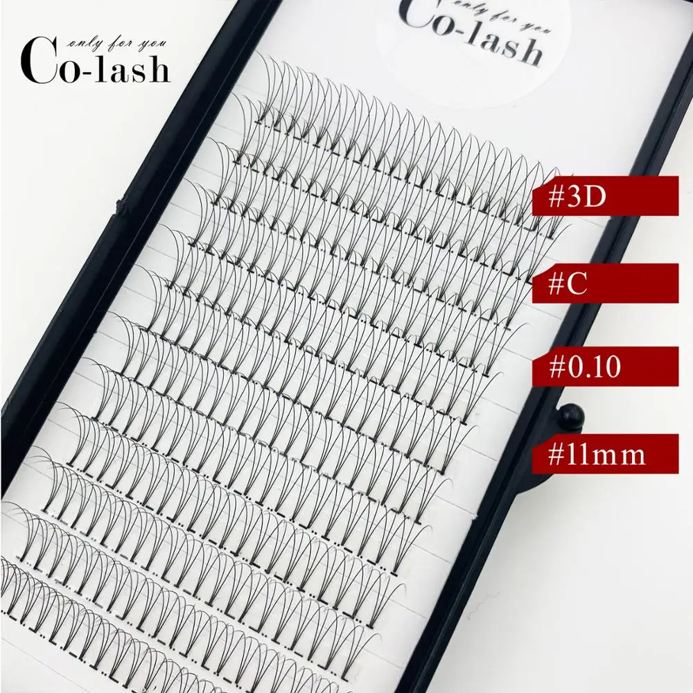 Colash русский объем цветные ресницы расширение D Curl предварительно сделанные вентиляторы ресниц Горячая индивидуальный ресниц расширения