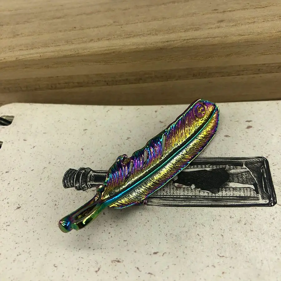 EDC Outdoor Tools Brass Colorful Feather Claws Pendant Keychain Key Ring Accessories | Спорт и развлечения