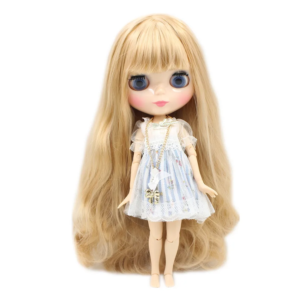 Шарнирная кукла Blyth 1/6 с длинными волнистыми золотыми волосами 30 см нормальное