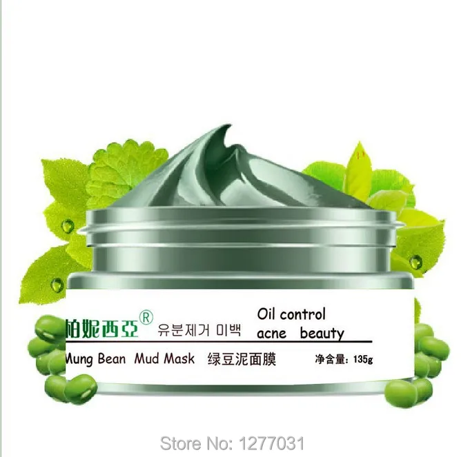 135g BONIXIYA Mung Bean Mud Mask Acne Remove &ampAnti-inflammatory Deep Clean &ampCare Face Oil Control Facial Beauty Night Cream | Красота и