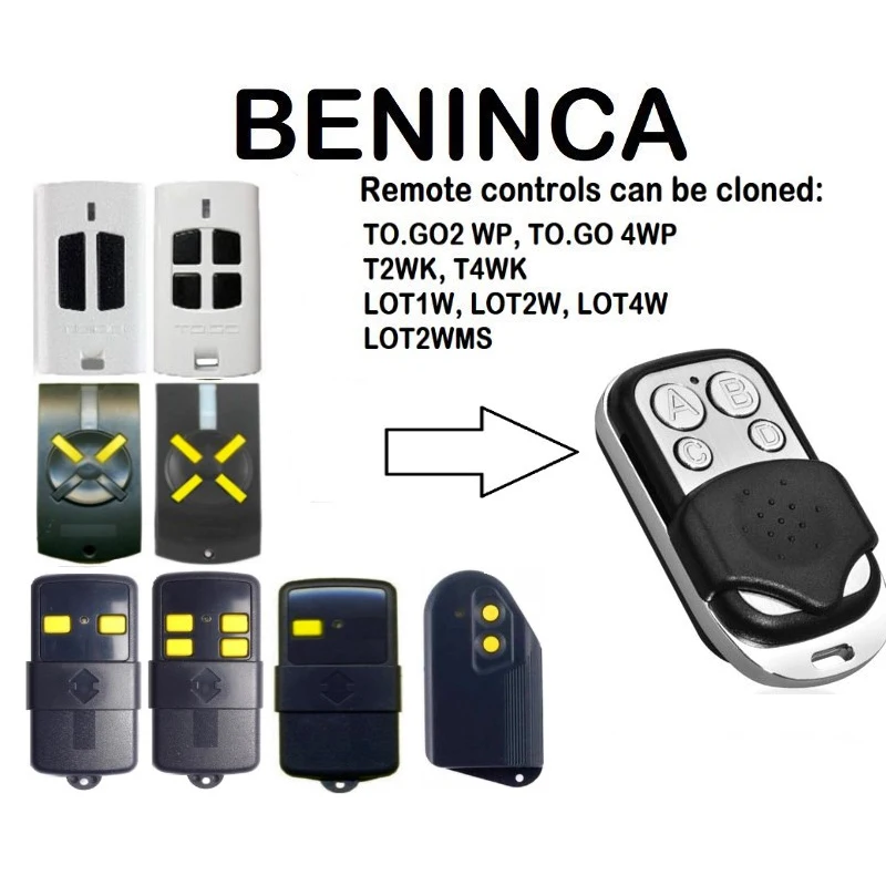 433,92 копировальный аппарат Mhz Дистанционное копирование Управление для BENINCA LOT2WMS дистанционного Управление Дубликатор duplo и 4-канальный видеорегистратор