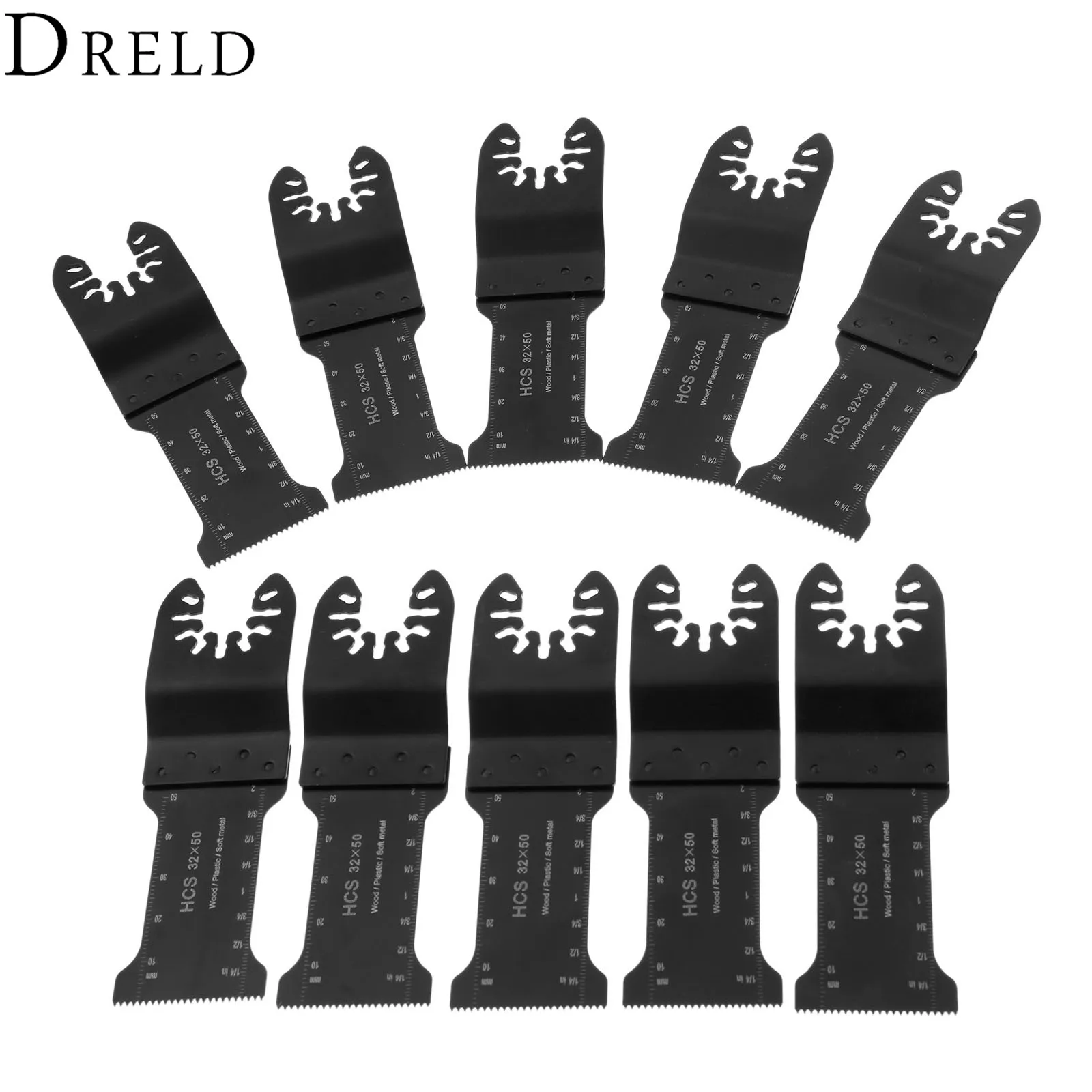 Осциллирующий Мультитул DRELD 10 шт. 50*32 мм HCS E cut стандартное лезвие пилы инструмент