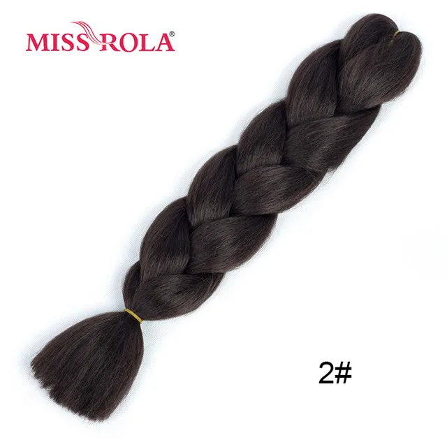 1B/30HL Miss Rola, Омбре, синтетические волосы, Джамбо, плетение, 24 дюйма, высокотемпературное волокно, вязанное крючком, огромные косички, 100 г, Радужный Омбре, цвет - Цвет: 1B/30HL