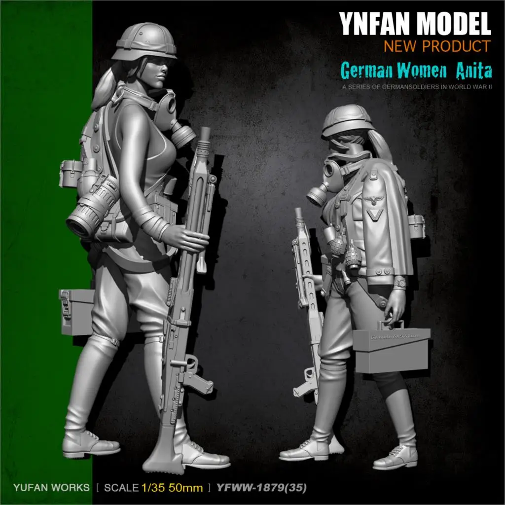 Модель YuFan и паруса оригинал 1/35 Женская машина для второй мировой войны солдат из