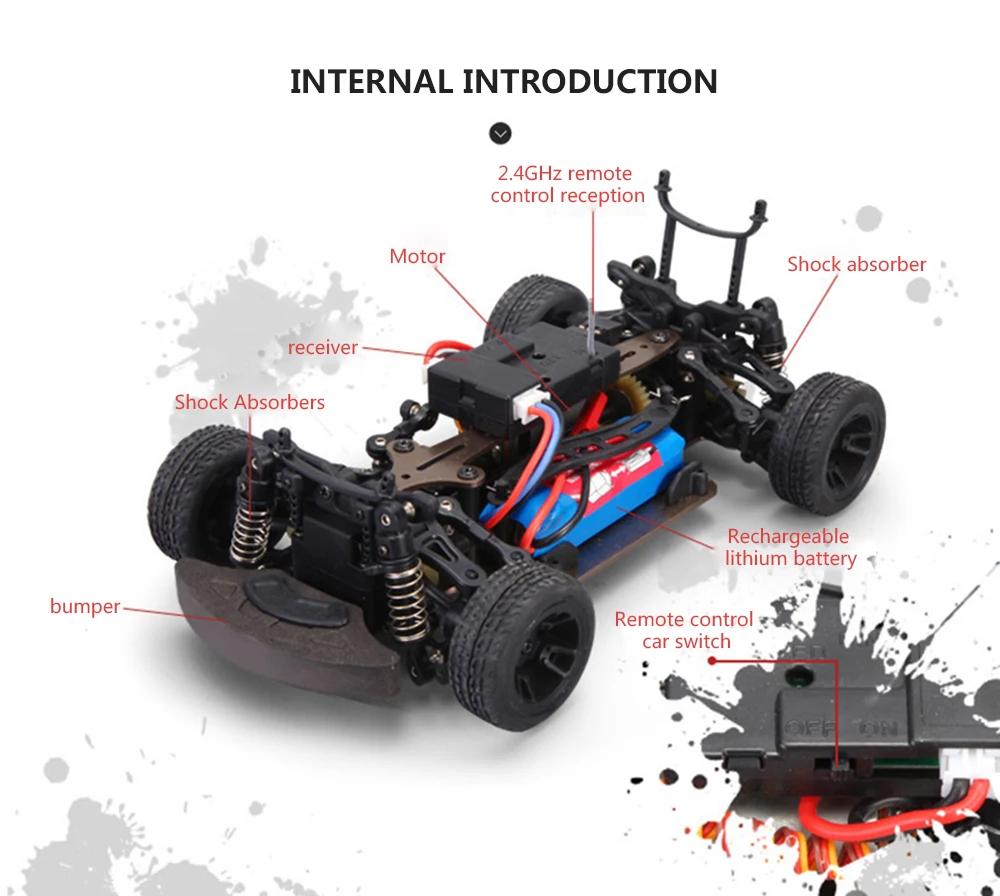 WL A242 1:24 четыре колеса rc автомобиля 2,4G дистанционного управления racing desert внедорожных drift автомобиля ралли Авто скорость 35 км сплава материал машины на пульте управления радиоуправляемые машины