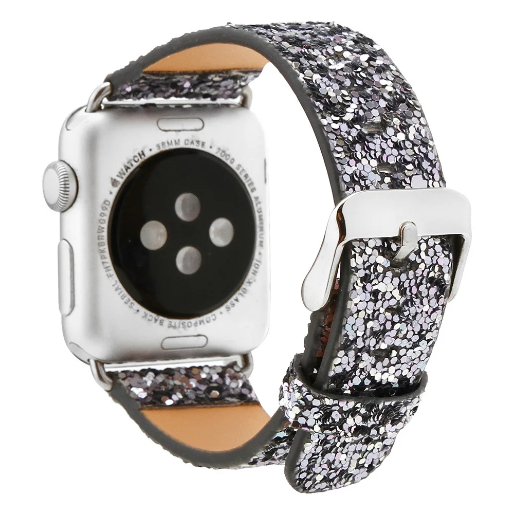 Ремешок кожаный для Apple Watch Band 42 мм 38 40 44 сменный спортивный браслет с пряжкой iWatch 1