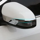 ABS хром для Toyota YARIS VITZ аксессуары 2017 2018 Стайлинг автомобиля дверь боковое зеркало заднего вида Декоративная полоса крышка отделка