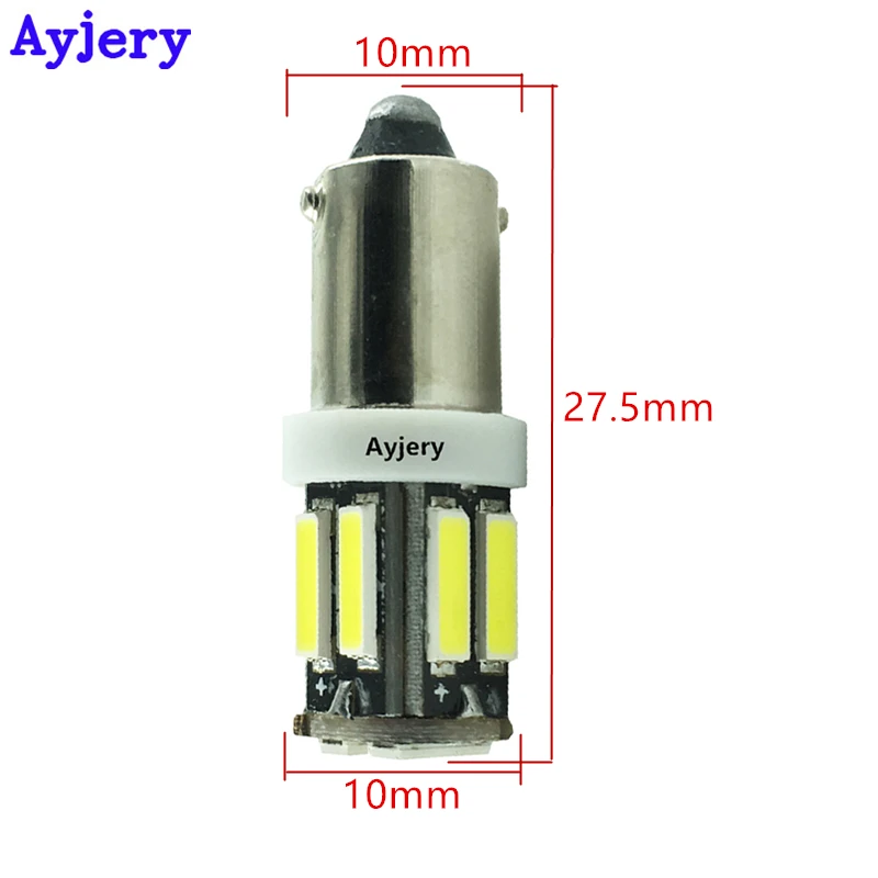 AYJERY DC 24 в 300 шт. белый BA9S T4W T11 7014 10 SMD светодиодный светильник рь габаритный фонарь