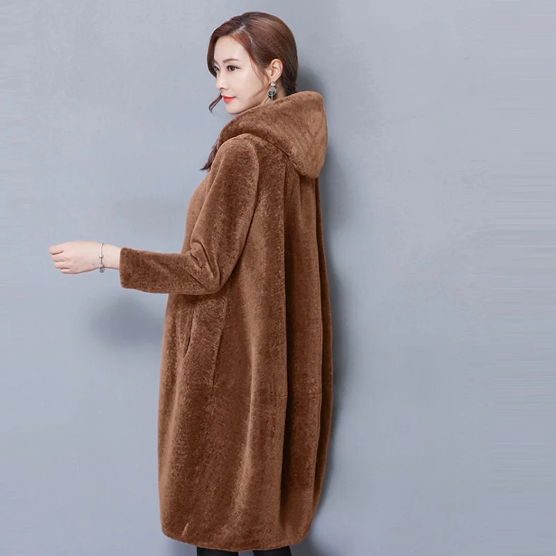 jacket khaki Зимняя женская куртка с высокой имитацией меховые пальто женская верхняя одежда для беременных зимняя одежда куртка для беременной теплой одежды - Цвет: jacket khaki