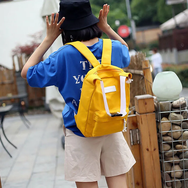 CASMOR молодая девушка рюкзак холст большой Ёмкость студентов средней школы сумка