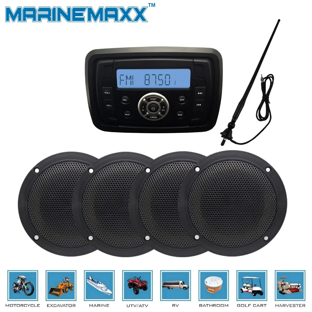 Водонепроницаемый Морской Bluetooth Аудио Стерео Мотоцикл Лодка Радио MP3 Плеер