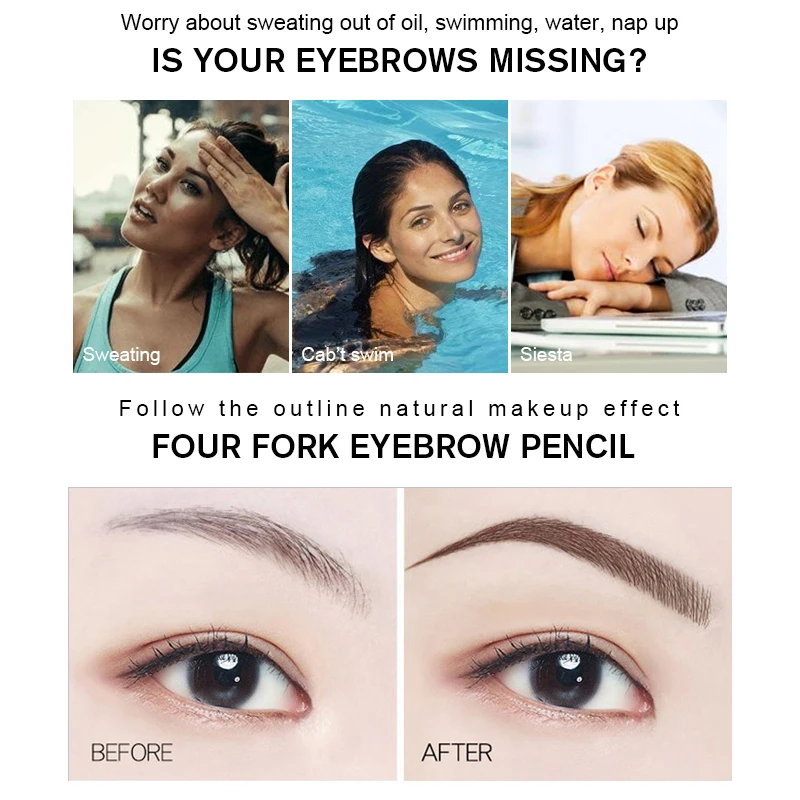 Новая жидкая подводка для бровей ручка татуировки водонепроницаемый черный