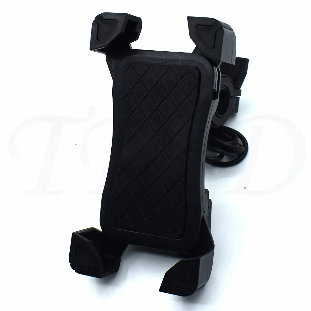 Велосипедный мотоцикл USB зарядка мобильный телефон держатель Прочный кронштейн