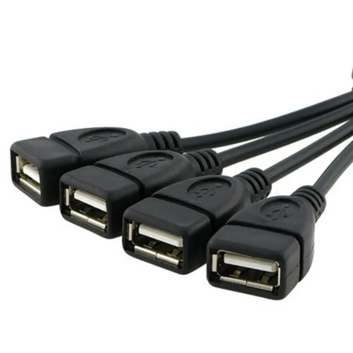 Высокоскоростной 4 USB-порт в 1 usb-хаб 2 0 черный порт USB от до для настольного