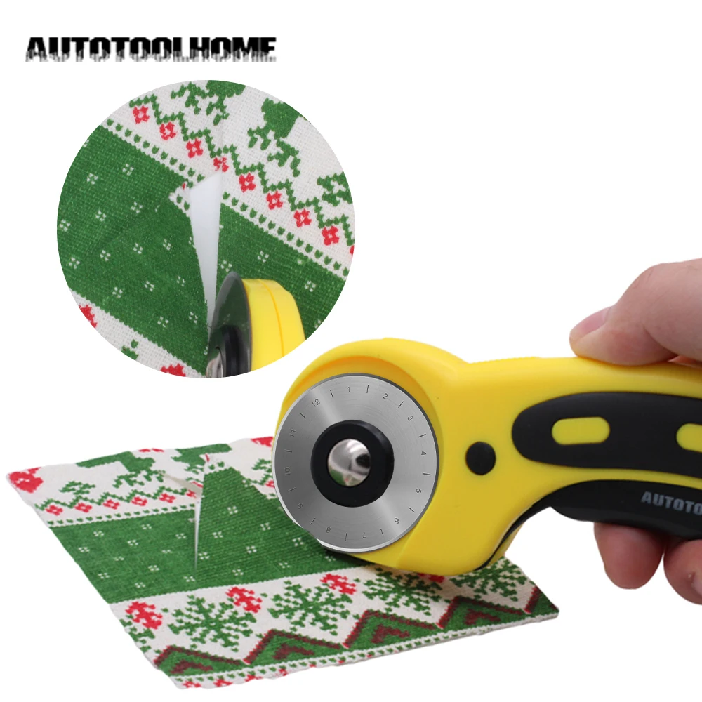 AUTOTOOLHOME 5 шт. 45 60 28 мм вращающиеся лезвия резаки лоскутное шитье ткань Кожа ремесло
