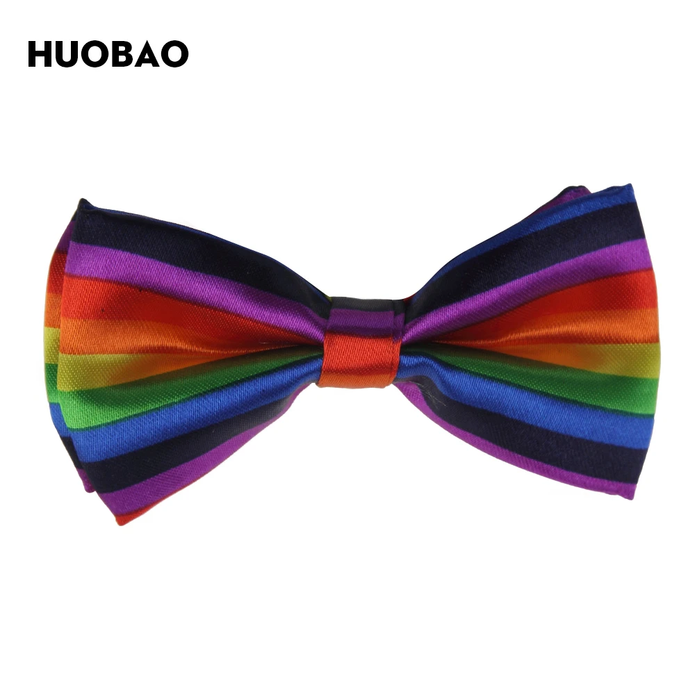 HUOBAO 2019 New Fashion Colorful Rainbow Striped Braces And Bow Ties Sets For Children Boys | Аксессуары для одежды