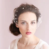 tulle bridal hats with pearls 2020 wedding hats for brides wedding accessories free shipping