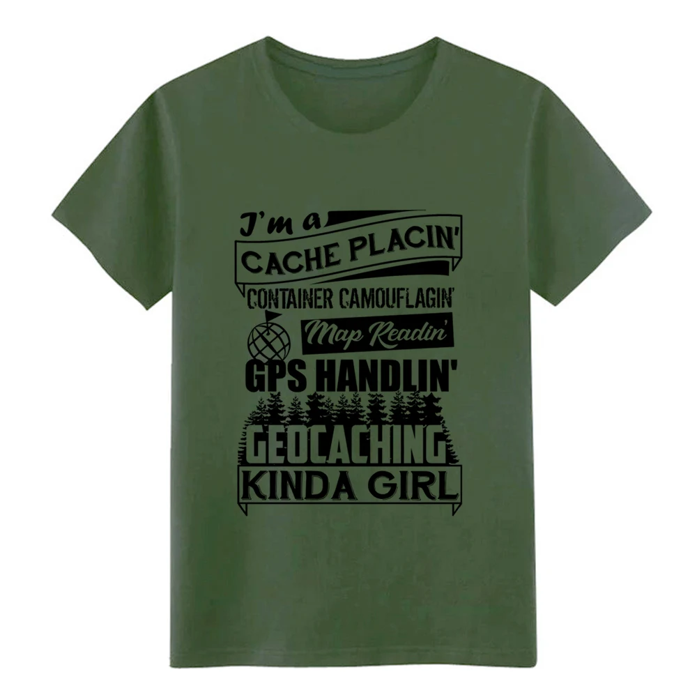 Geocaching девушка футболка мужская дизайн 100% хлопок размера плюс 3xl крутая известная